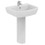 Immagine di Ceramica Dolomite GEMMA 2 lavabo 60 x 49.5 cm con foro rubinetteria e troppopieno, bianco (senza colonna) J521201