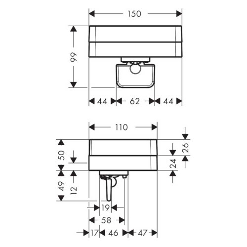 Immagine di Axor UNIVERSAL ACCESSORIES dispenser con mensola, finitura cromo 42819000