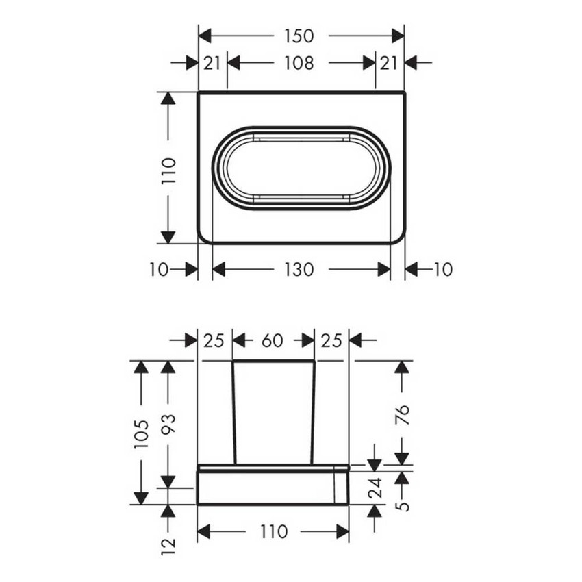 Immagine di Axor UNIVERSAL ACCESSORIES portaspazzolini, finitura cromo 42834000