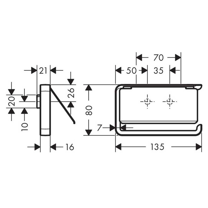 Immagine di Axor UNIVERSAL ACCESSORIES porta rotolo, finitura cromo 42836000