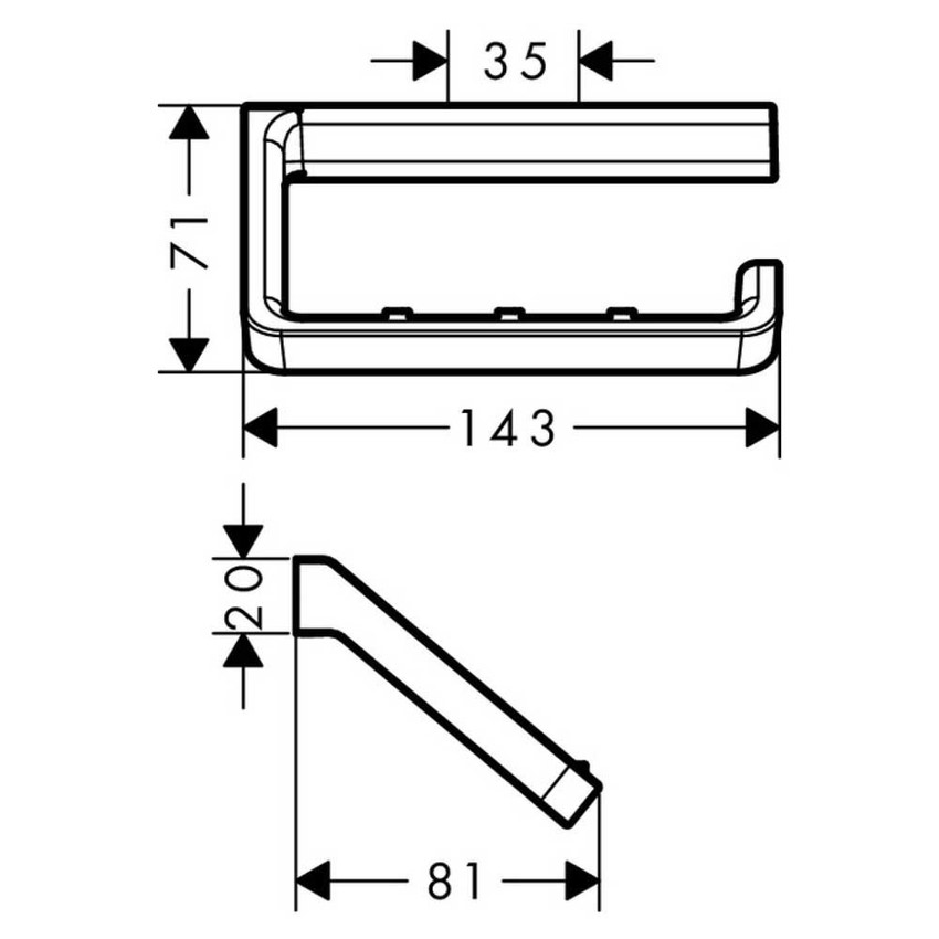 Immagine di Axor UNIVERSAL ACCESSORIES portarotolo, finitura cromo 42846000