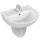 Ceramica Dolomite QUARZO lavabo 50 x 44 cm con foro per rubinetteria e troppopieno, bianco (senza colonna) E881601