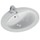 Ceramica Dolomite QUARZO lavabo 56 x 46 cm per incasso soprapiano con foro rubinetteria e troppopieno, bianco E883601