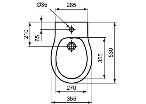 Immagine di Ceramica Dolomite QUARZO bidet a pavimento monoforo per installazione filo parete, bianco E071101
