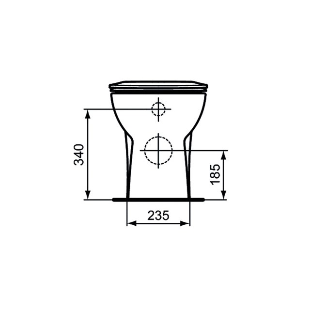 Immagine di Ceramica Dolomite QUARZO vase a pavimento universale per installazione filo parete, bianco E070901