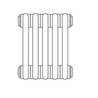 Immagine di Irsap TESI 2, radiatore per sostituzione A, 5 elementi 56,5x22,5x6,5cm, bianco RT205650501IR07N01