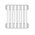 Immagine di Irsap TESI 2, radiatore per sostituzione A, 6 elementi H.56,5 L.27 P.6,5 cm, colore bianco finitura lucido RT205650601IR07N01