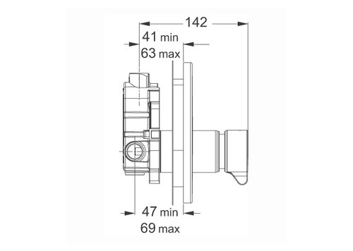 Immagine di Ceramica Dolomite FORUM miscelatore monocomando temporizzato ad incasso per doccia, cromo B8289AA
