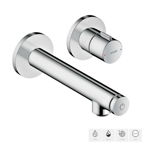 Immagine di Axor UNO miscelatore lavabo select ad incasso a muro da 158 mm, finitura cromo 45112000