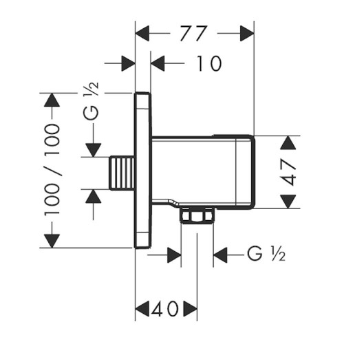 Immagine di Axor URQUIOLA porter 120/120, finitura cromo 11626000