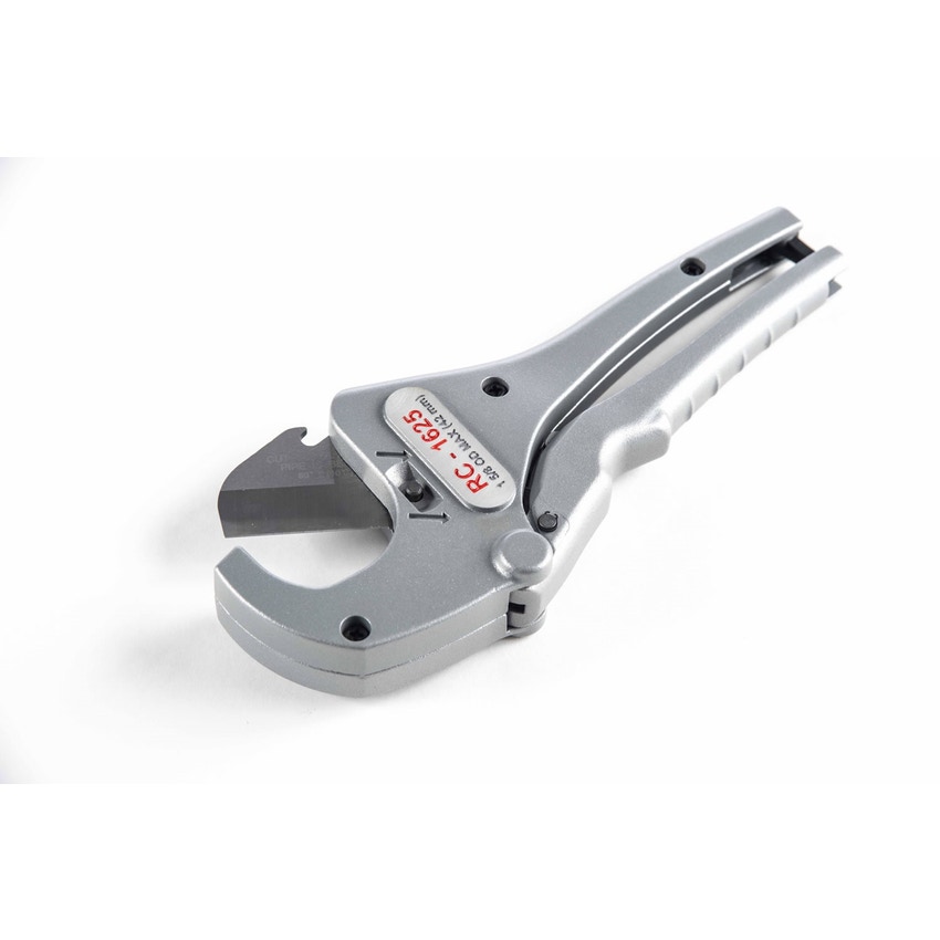 Immagine di Ridgid Kit composto da RP 115 pressatrice 15 kN con caricabatterie da 12 V, batteria al litio Advanced 12 V 2.5 Ah, cassetta di trasporto e ganasce TH16-20-26 e cesoia con azione a cricco per tubi in plastica, diametro effettivo 1/8"-1 5/8" 76968+23498