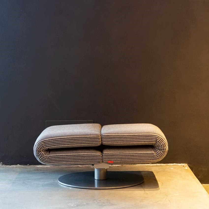 Immagine di Mussi FREEPLAY GIREVOLE poltrona in tessuto bicolore bianco e nero  FRPLY-X9