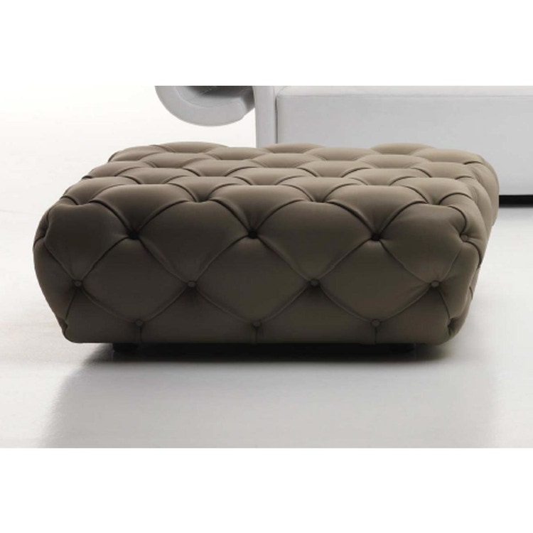 Mussi CAPITONNE' pouf 97x97cm in pelle softly PF-CPTNN