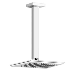 Immagine di Gessi ELEGANZA soffione anticalcare doccia, a soffitto, braccio altezza personalizzabile, finitura gold CCP 46150#080