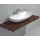 Flaminia SOLID mensola L.80 P.46 H.6 cm, per lavabi NUDASLIM, finitura legno rustico marrone SLND