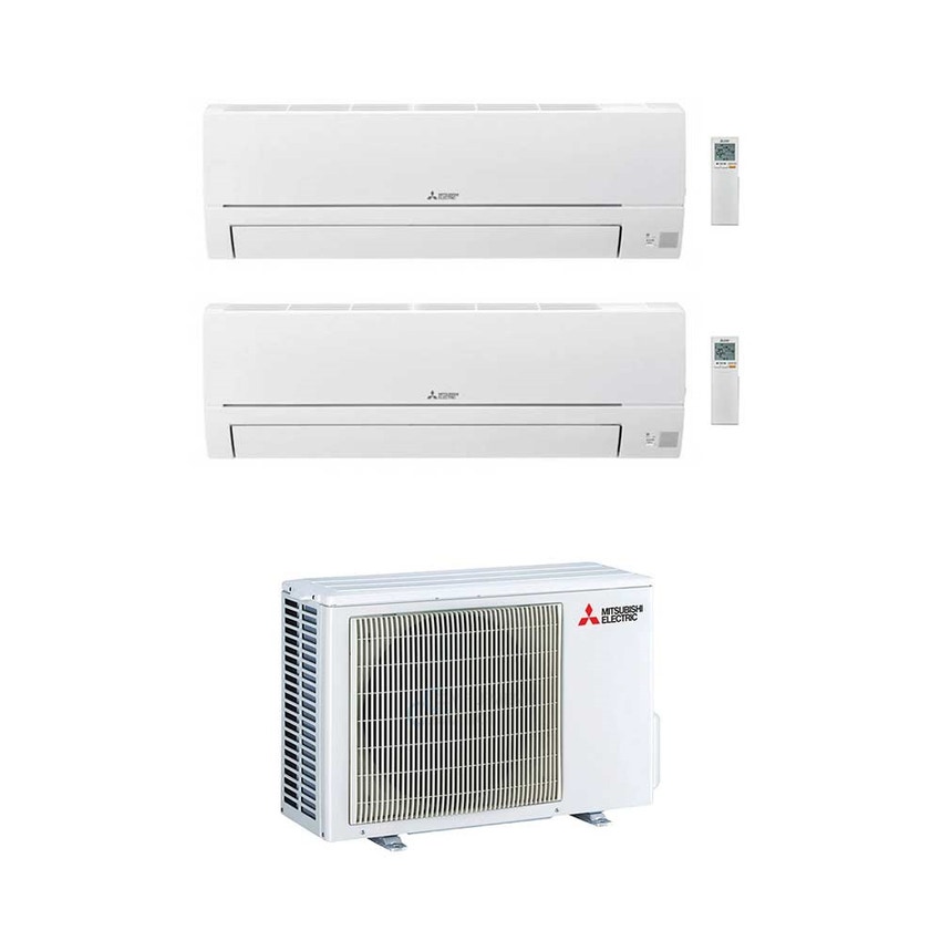 Immagine di Mitsubishi Smart R32 Climatizzatore dual split inverter | unità esterna 4 kW unità interne 9000+12000 BTU MXZ-2HA40VF+MSZ-HR25VF+MSZ-HR35VF