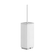 Immagine di Gessi RETTANGOLO ACCESSORI porta scopino d'appoggio bianco, finitura cromo 20843#031