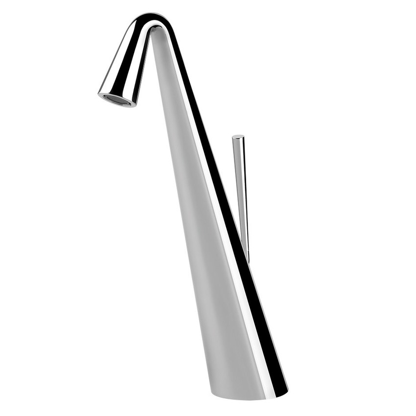 Immagine di Gessi CONO miscelatore lavabo H.33 cm, senza scarico, con flessibili di collegamento, finitura black metal brushed PVD  45003#707