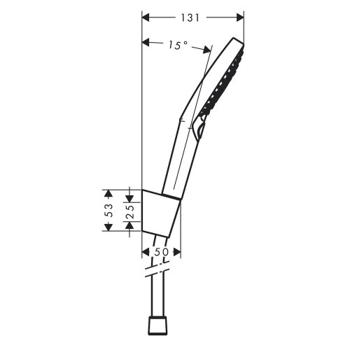 Immagine di Hansgrohe RAINDANCE SELECT S set supporto doccia 120 3jet P con flessibile doccia 125 cm finitura cromo 27669000