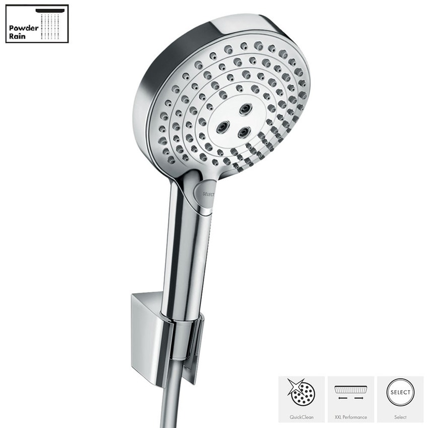 Immagine di Hansgrohe RAINDANCE SELECT S set supporto doccia 120 3jet P con flessibile doccia 125 cm finitura cromo 27669000