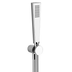 Immagine di Gessi CONO set doccia con presa acqua, doccetta anticalcare e flessibile 150 cm, finitura bianco CN 45223#279