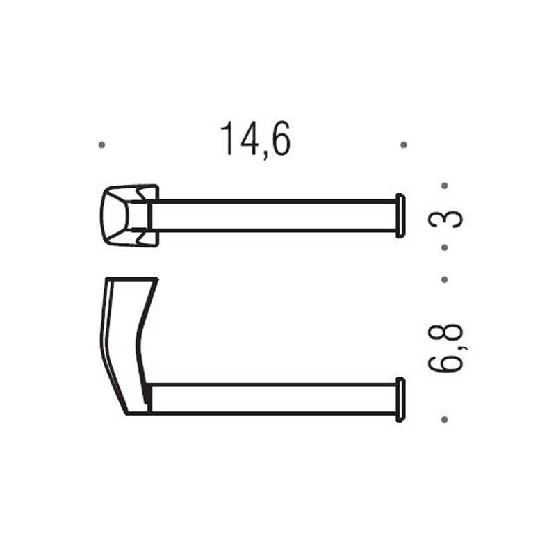 Immagine di Colombo Design ROAD porta rotolo, finitura cromo B80080CR