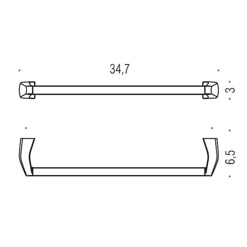 Immagine di Colombo Design ROAD porta salviette L.34,7 cm, finitura cromo/carbonio B80090CRQ