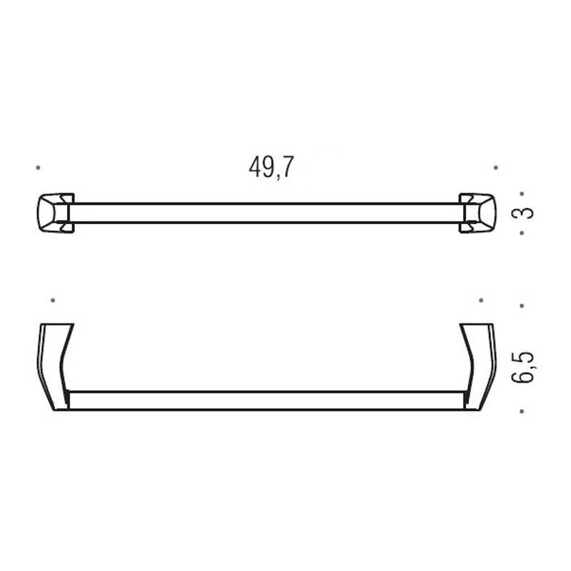 Immagine di Colombo Design ROAD porta salviette L.49,7 cm, finitura cromo B80100CR