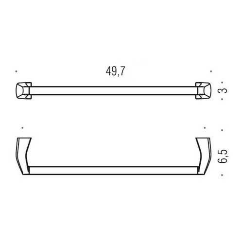 Immagine di Colombo Design ROAD porta salviette L.49,7 cm, finitura cromo/carbonio B8010CRQ