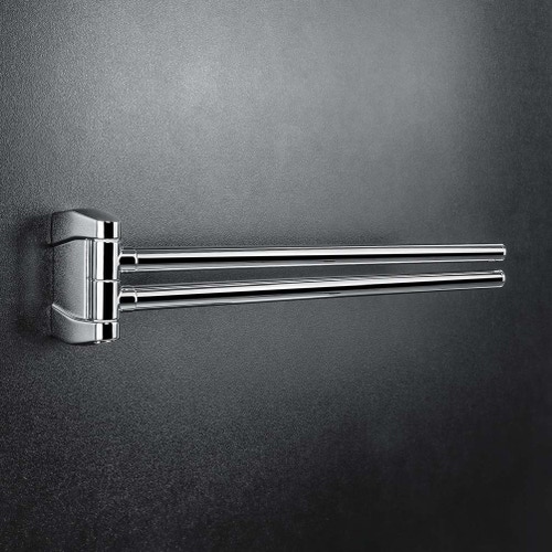 Immagine di Colombo Design ROAD porta salviette doppio a snodo, finitura cromo B80120CR