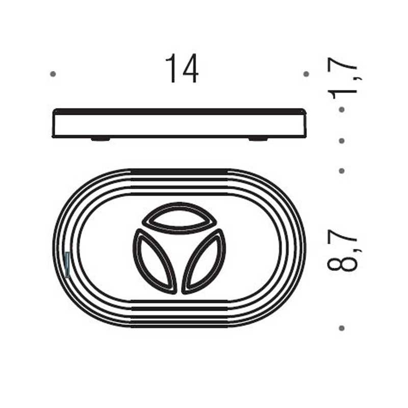 Immagine di Colombo Design ROAD portasapone da appoggio, finitura cromo B80400CR
