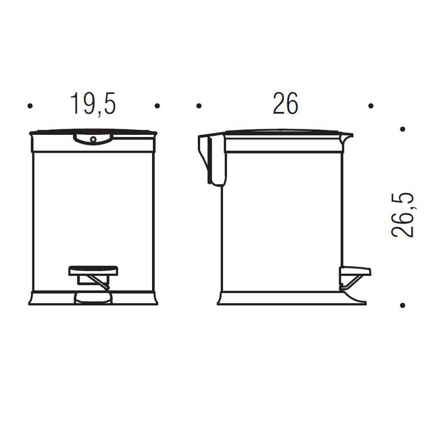 Immagine di Colombo Design CONTRACT poubelle tonda in acciaio inox, con sistema di chiusura ammortizzata, finitura inox satinato B92120IX