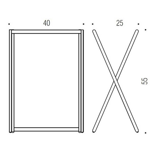 Immagine di Colombo Design Cavalletto porta salviette H.55 cm, finitura cromo B97360CR
