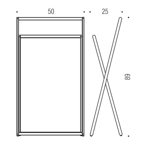 Immagine di Colombo Design Cavalletto porta salviette H.89 cm, finitura cromo B97370CR