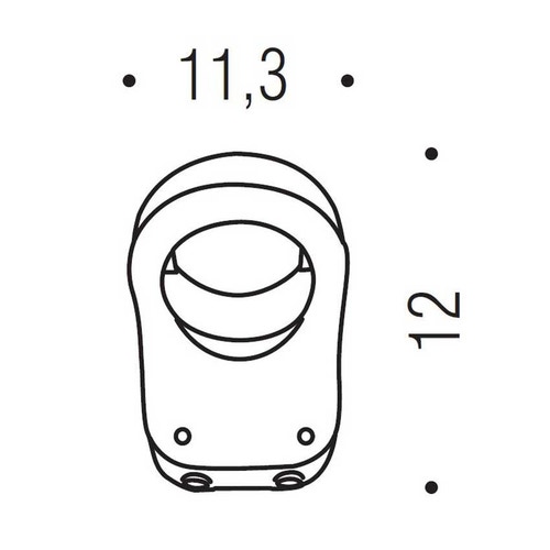 Immagine di Colombo Design CONTRACT supporto a muro ad anello con tasto on/off, funzione antitaccheggio per B9971 e B9998, colore nero B99740-NE    