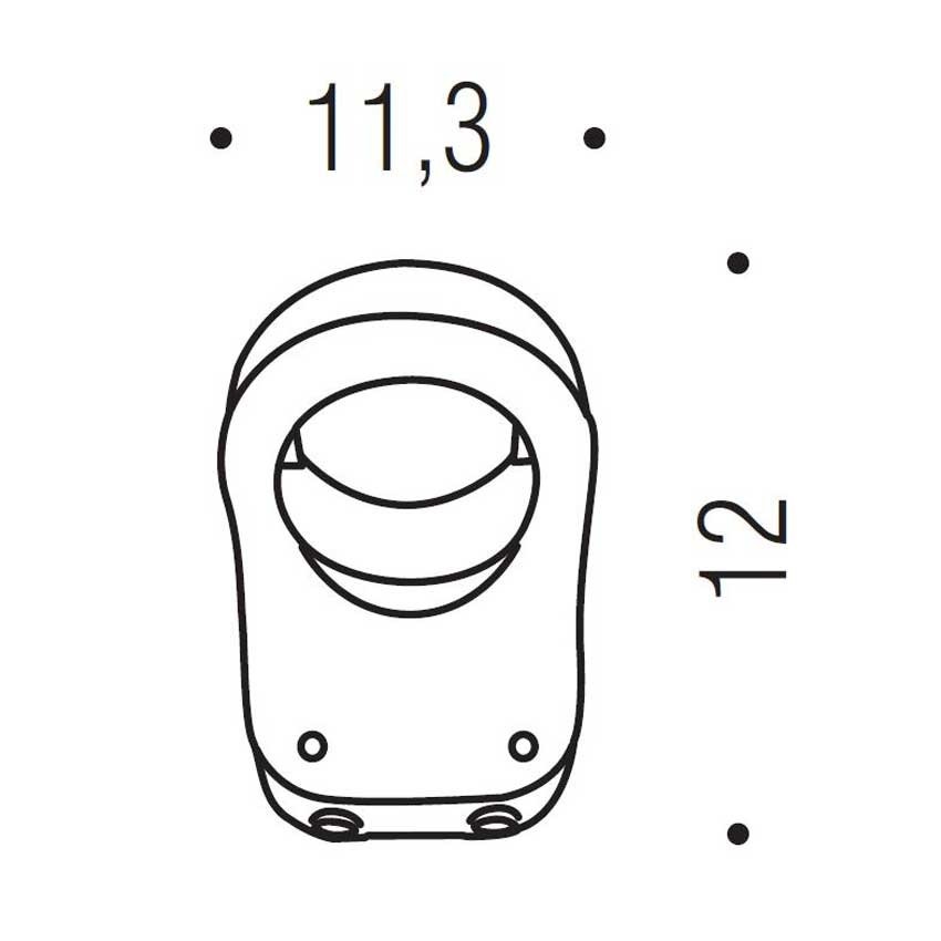 Immagine di Colombo Design CONTRACT supporto a muro ad anello con tasto on/off, funzione antitaccheggio per B9971 e B9998, colore nero B99740-NE    