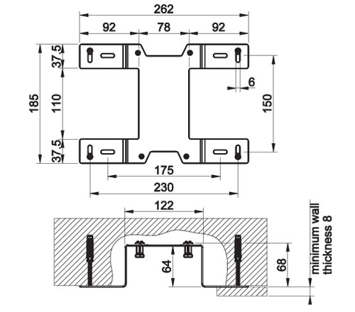 Immagine di Gessi Set di fissaggio per parte incasso 44673 / 38473 01718#031