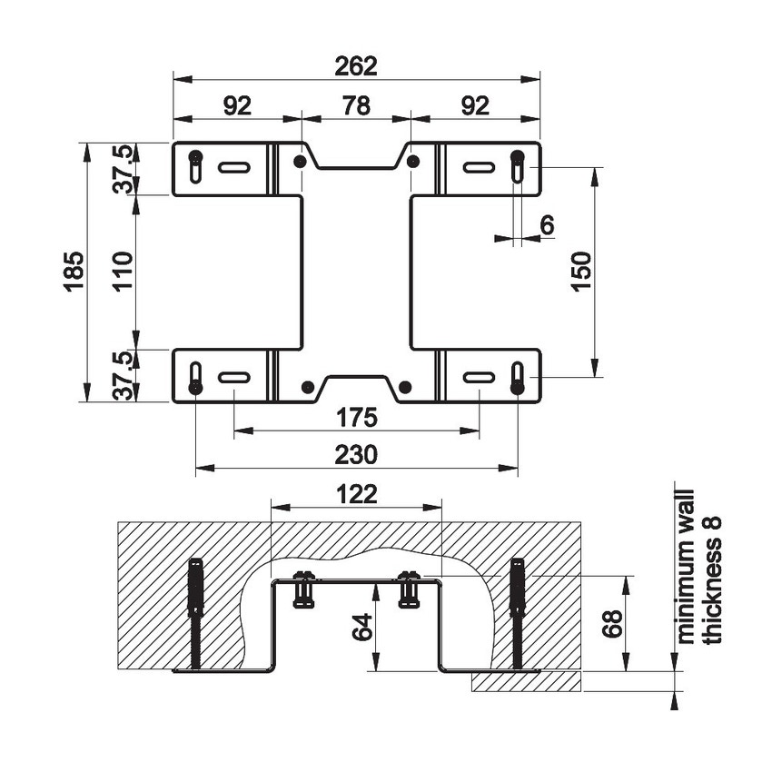 Immagine di Gessi Set di fissaggio per parte incasso 44673 / 38473 01718#031