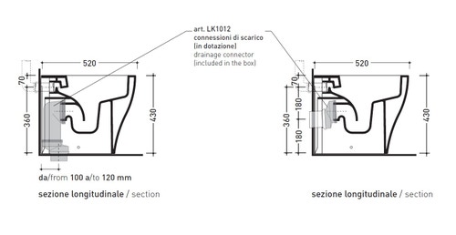 Immagine di Flaminia APP vaso back to wall con sistema goclean®, senza sedile, colore bianco finitura lucido AP117G