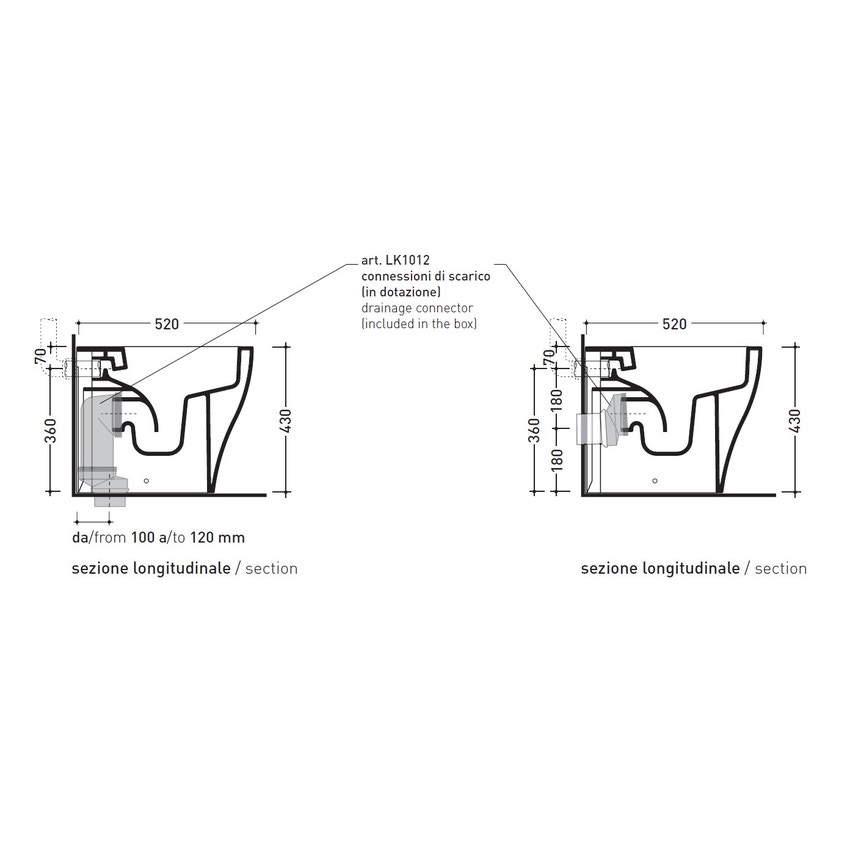 Immagine di Flaminia APP vaso back to wall con sistema goclean®, senza sedile, colore bianco finitura lucido AP117G