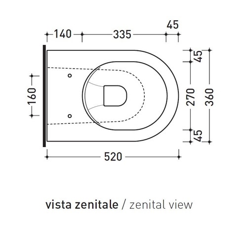 Immagine di Flaminia APP vaso back to wall con sistema goclean®, senza sedile, colore bianco finitura lucido AP117G