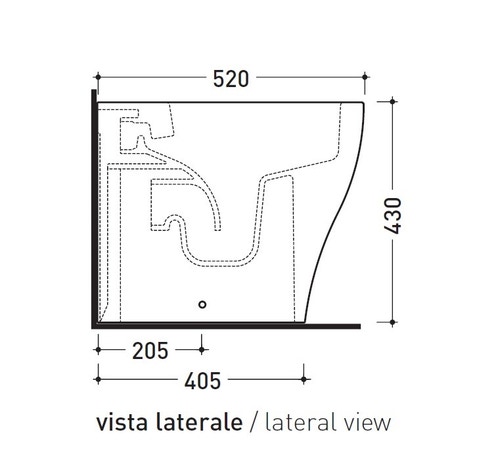 Immagine di Flaminia APP vaso back to wall con sistema goclean®, senza sedile, colore bianco finitura lucido AP117G
