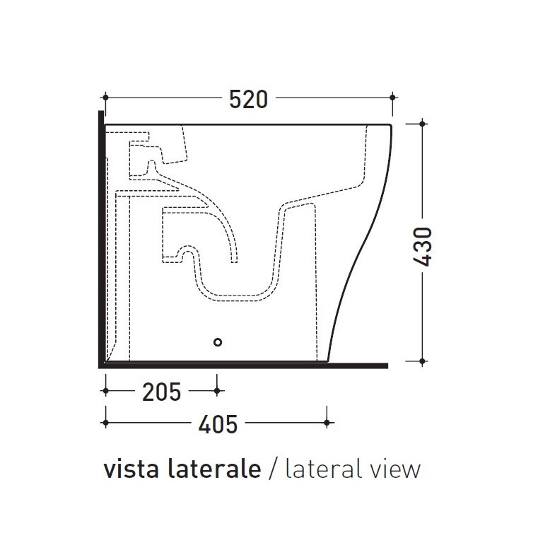 Immagine di Flaminia APP vaso back to wall con sistema goclean®, senza sedile, colore bianco finitura lucido AP117G