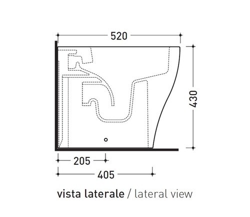 Immagine di Flaminia APP PLUS vaso back to wall con sistema goclean®, senza sedile, colore terracotta finitura lucido AP117RGTC