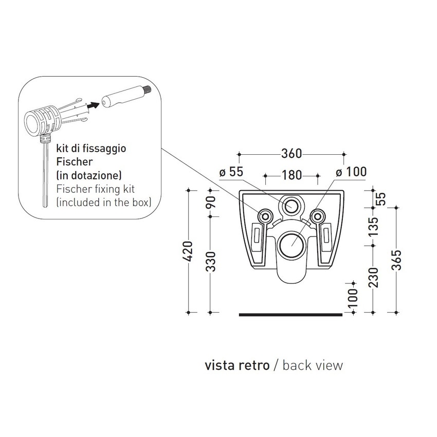 Immagine di Flaminia APP vaso sospeso, senza sedile, colore bianco finitura lucido AP118