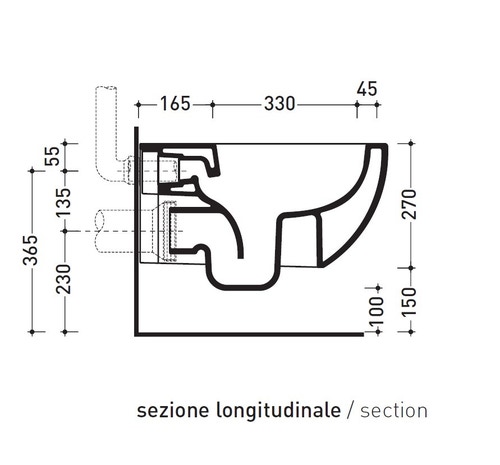 Immagine di Flaminia APP vaso sospeso con sistema goclean®, senza sedile, colore nero finitura lucido AP118GNER