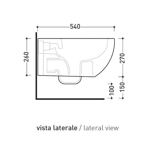 Immagine di Flaminia APP vaso sospeso con sistema goclean®, senza sedile, colore nero finitura lucido AP118GNER