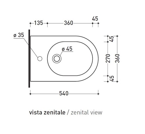 Immagine di Flaminia APP bidet sospeso monoforo, colore bianco finitura lucido AP218