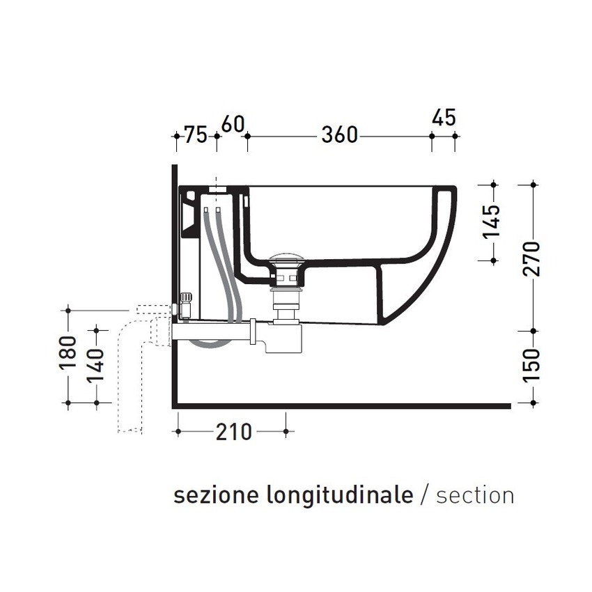 Immagine di Flaminia APP bidet sospeso monoforo, colore bianco latte finitura opaco AP218LAT