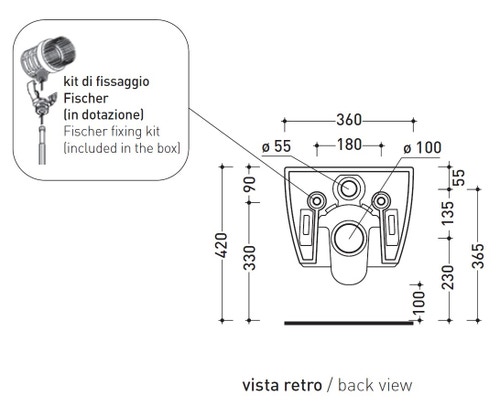 Immagine di Flaminia MINIAPP vaso sospeso con sistema goclean®, senza sedile, colore bianco latte finitura opaco AP119GLAT